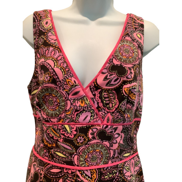 Sigrid Olsen Colorful Cotton Pique Sleeveless Dress 8 - Picture 2 of 6